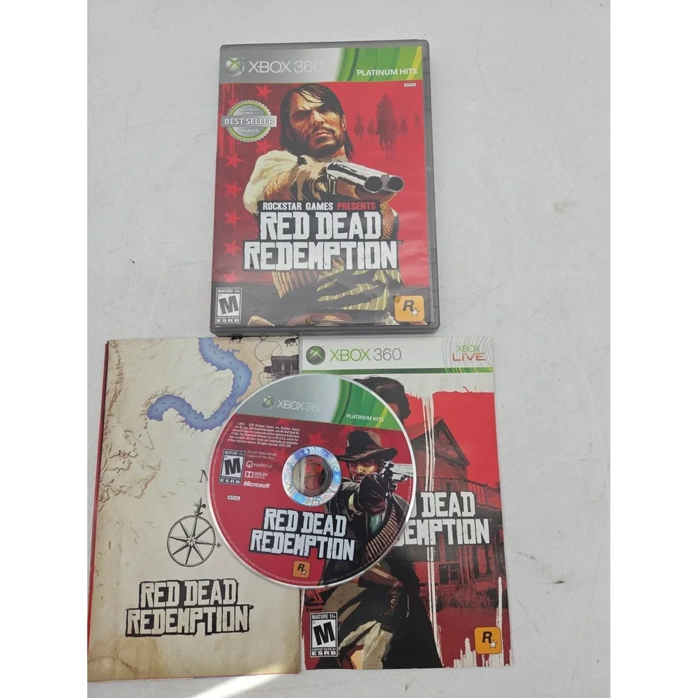Red Dead Redemption Platinum Hits (Xbox 360) w/ Manual CIB - Tested Working